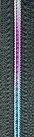 Multicolor Reissverschluss 5 mm - grey